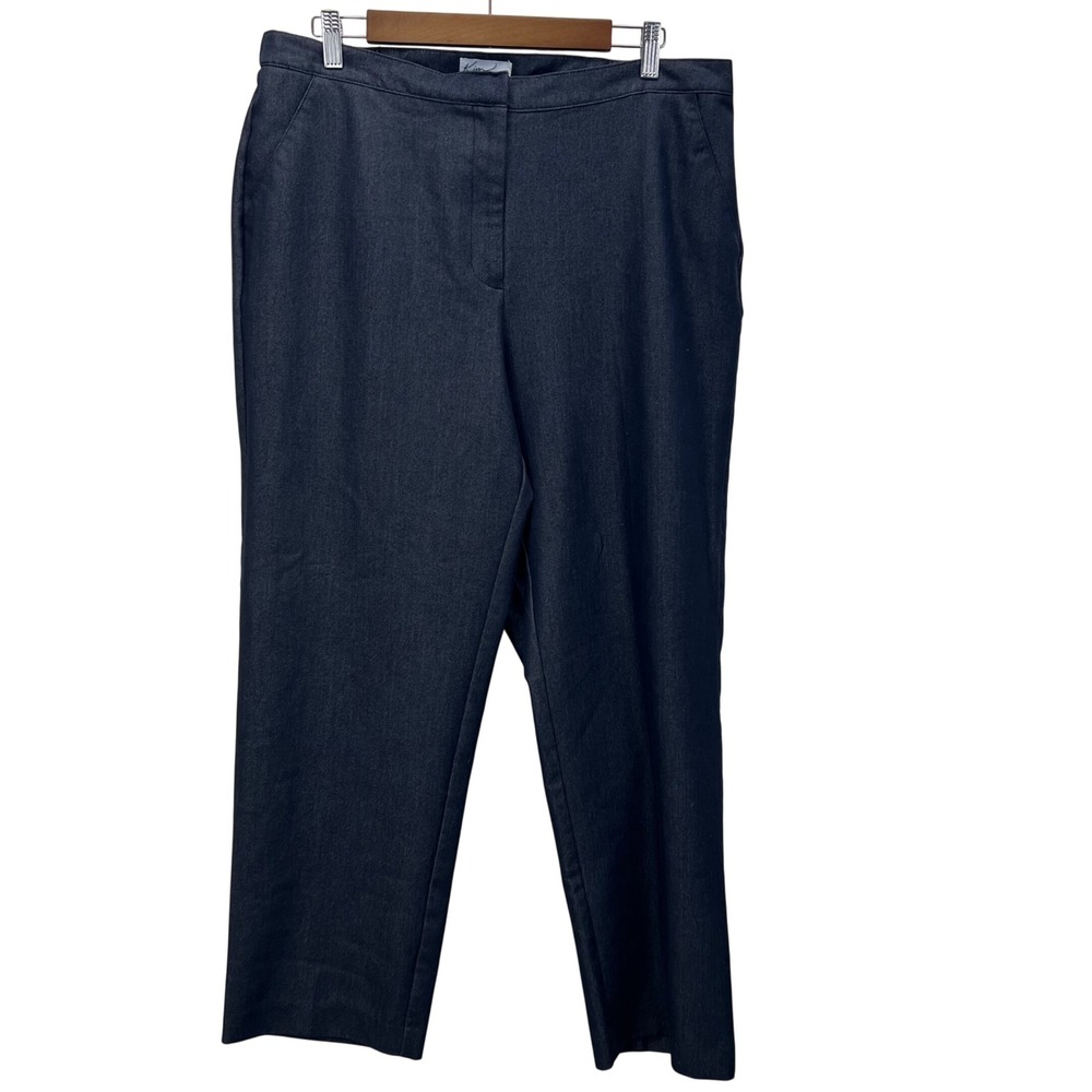 Kim Rogers Womens Size 16 Pants Trousers Straight Leg Dark Wash Denim Blend